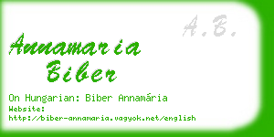 annamaria biber business card